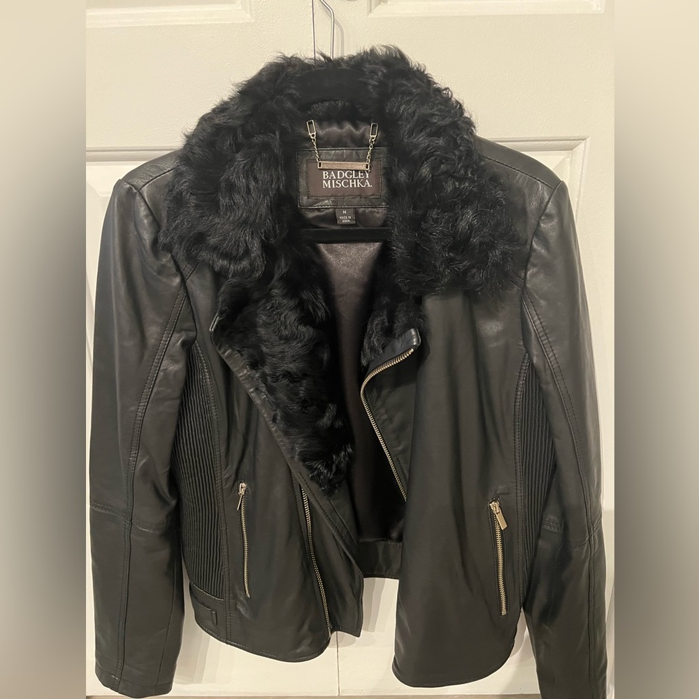 Badgley Mischka leather jacket